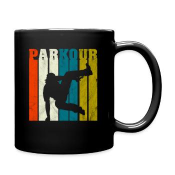 Parkour Shirt Vintage T-shirt Course Gratuit - Mug uni - noir - Droite