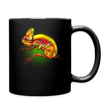 Chameleon Chameleons Reptiles - Full Colour Mug - black - Right