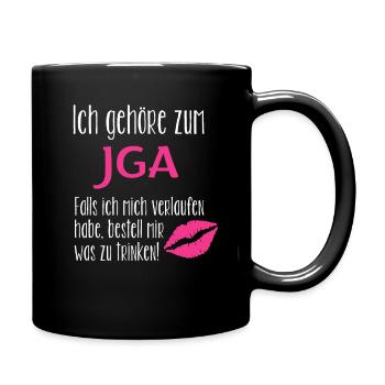 ich gehöre zum jga - Tasse einfarbig - Schwarz - Rechts