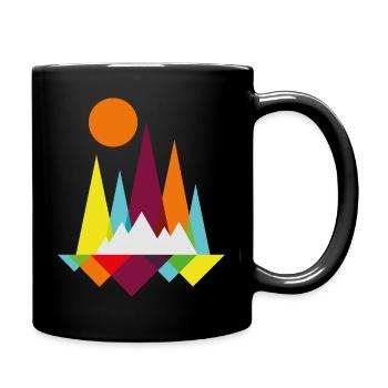 Pics de glace - Mug uni - noir - Droite