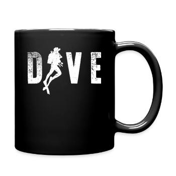 Diving - Tasse einfarbig - Schwarz - Rechts