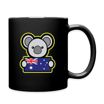 Koala Australien Geschenk Kinder Weihnachten - Tasse einfarbig - Schwarz - Rechts