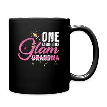 Oma Stil - Tasse einfarbig - Schwarz - Rechts