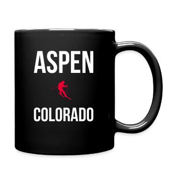 Aspen Ski Colorado - Full Colour Mug - black - Right