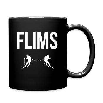 Flims Switzerland Winter Sports - Full Colour Mug - black - Right