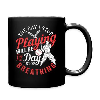 base-ball - Mug uni - noir - Droite