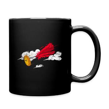 Indiaca Rückschlagspiel Geschenk - Tasse einfarbig - Schwarz - Rechts