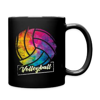Beach Volleyball Sport Geschenk - Tasse einfarbig - Schwarz - Rechts