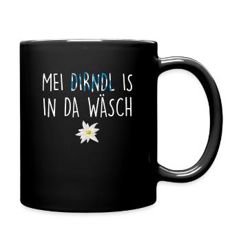 Dirndl Bayern - Tasse einfarbig - Schwarz - Rechts