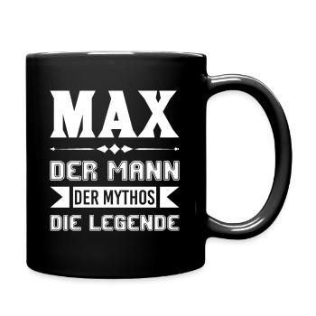 Max - Tasse einfarbig - Schwarz - Rechts