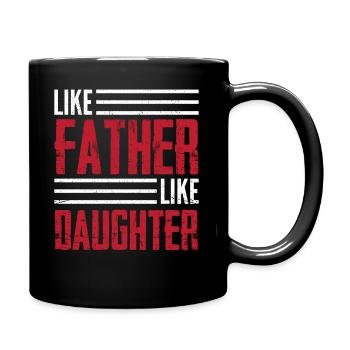 Father-daughter tandem - Full Colour Mug - black - Right