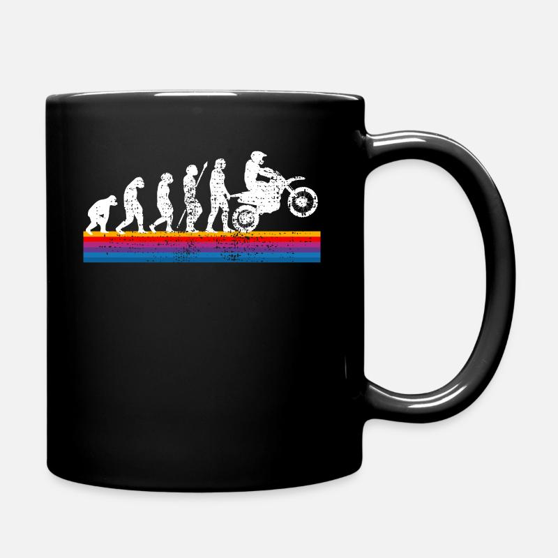 Motocross Dirtbike Evolution - Full Colour Mug - black