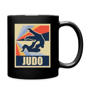 Judo Gift Belt Throw Kick - Full Colour Mug - black - Right