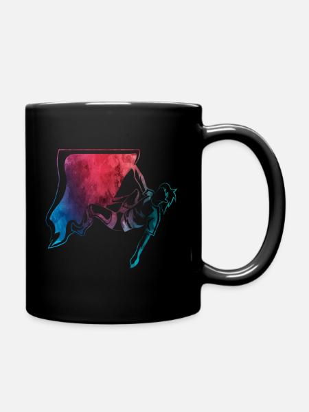 Climbing Tshirt, bouldering, men women kids - Full Colour Mug - black