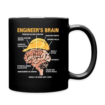 Ingenieur Gehirn Maschinenbau Elektrotechnik - Tasse einfarbig - Schwarz - Rechts