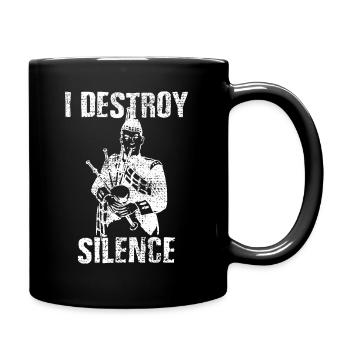 Dudelsack - Tasse einfarbig - Schwarz - Rechts