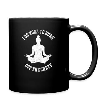 Funny yoga shirt - Full Colour Mug - black - Right