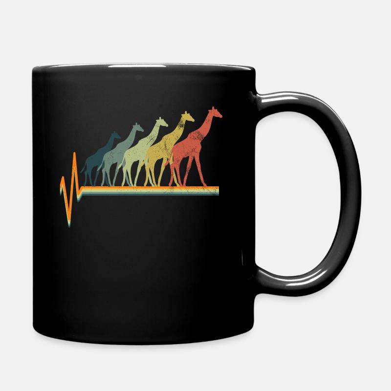 giraffe - Full Colour Mug - black