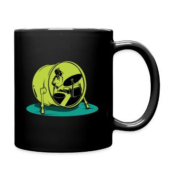 Drum drum music - Full Colour Mug - black - Right