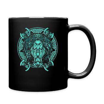 Wikinger Mittelalter Krieger Thor Skandinavien - Tasse einfarbig - Schwarz - Rechts