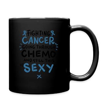 Krebs Chemotherapie Kampf Sieg Stark Geschenk - Tasse einfarbig - Schwarz - Rechts