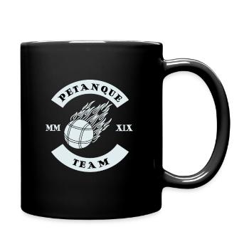 Petanque Team - Tasse einfarbig - Schwarz - Rechts