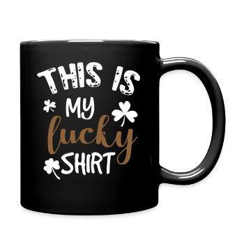 This is my lucky shirt - Full Colour Mug - black - Right