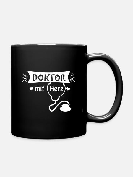 Docteur avec coeur - Mug uni - noir