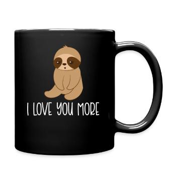Sloth sloths - Sloth fan I love you - Full Colour Mug - black - Right