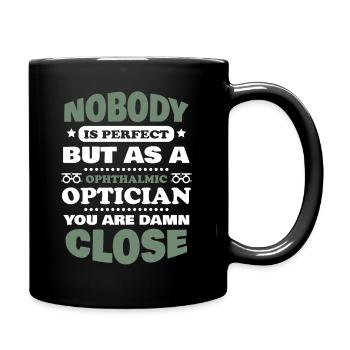 Augenoptiker Augen Optiker Geschenk - Tasse einfarbig - Schwarz - Rechts