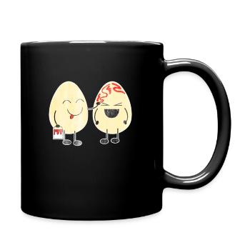 Ostern - Tasse einfarbig - Schwarz - Rechts