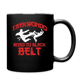 Taekwondo black belt gift - Full Colour Mug - black - Right