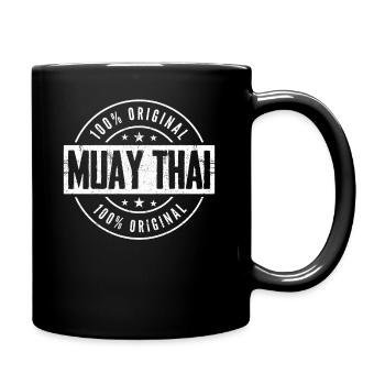 Muay Thai Thailand kick boxes - Full Colour Mug - black - Right