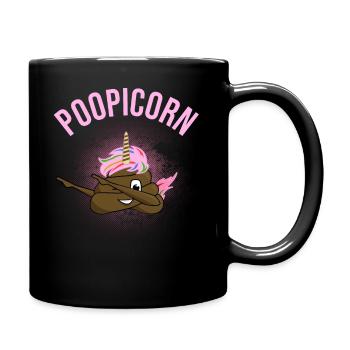 Unicorn Poopicorn Feces Pile Funny Geek Gift - Full Colour Mug - black - Right