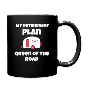 Camping Queen Pension Pension Caravan Motorhome - Full Colour Mug - black - Right
