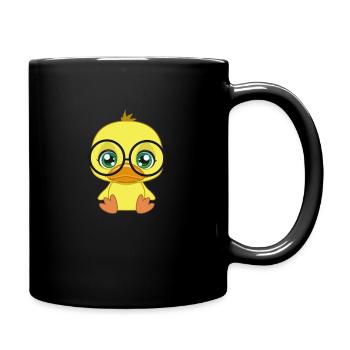 XASTY cute duck glasses nerd glubschi geek nerdy - Full Colour Mug - black - Right