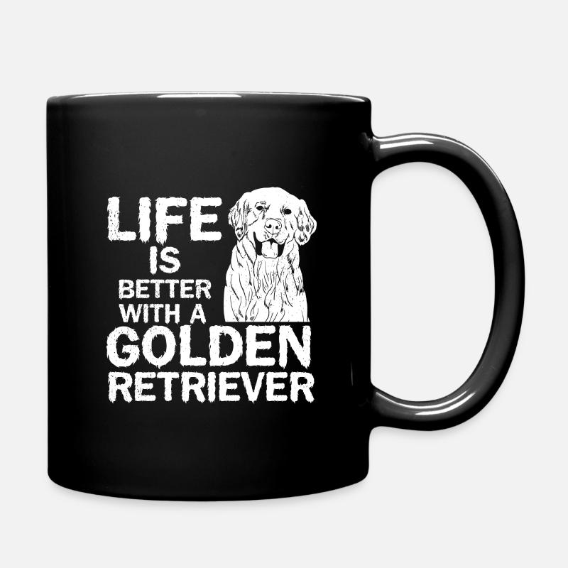 Vie Golden Retriever - Mug uni - noir
