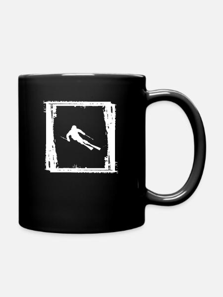 Ski Skiurlaub Skifahrer Skifahren Skier - Tasse einfarbig - Schwarz