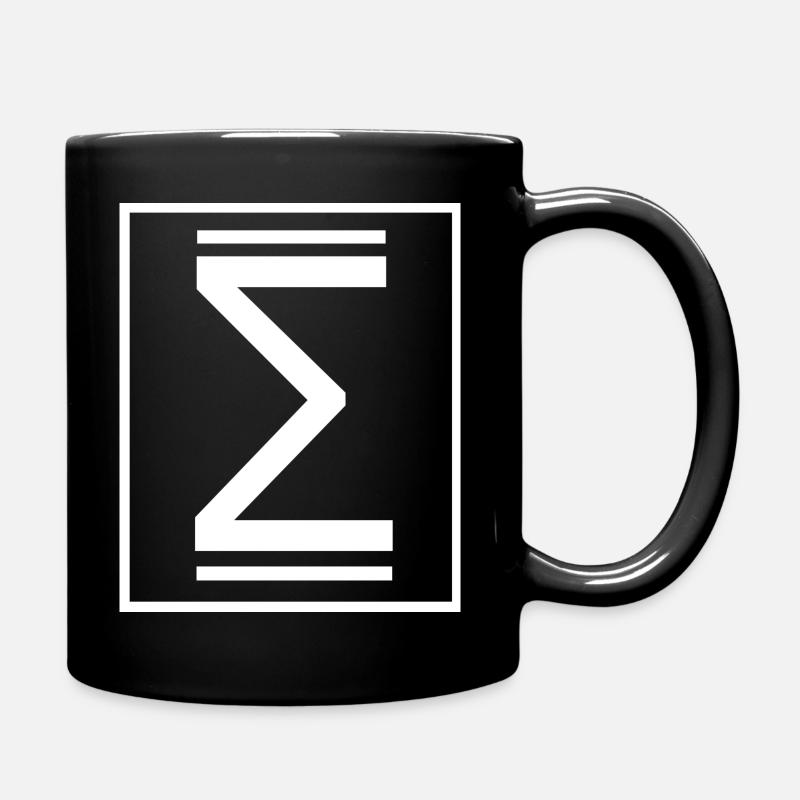 Sigma Summe - Tasse einfarbig - Schwarz