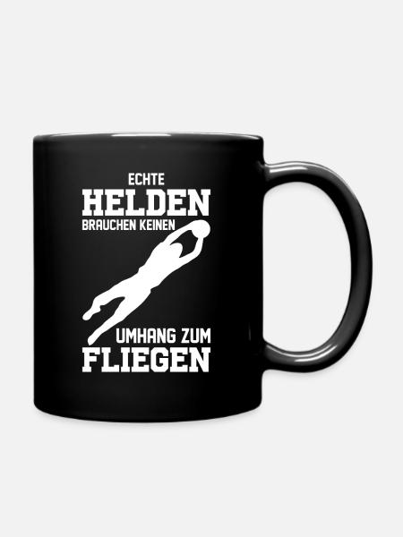 Torwart Fußball Handball - Tasse einfarbig - Schwarz