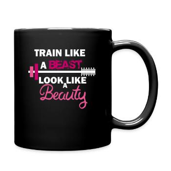 Fitness Girl Workout Gym Training Mascara Geschenk - Tasse einfarbig - Schwarz - Rechts