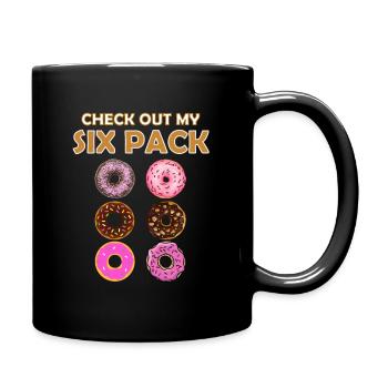 Check Out My Six Pack Donut - Full Colour Mug - black - Right