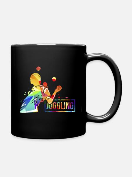 Jonglieren Ball Arbeit - Tasse einfarbig - Schwarz