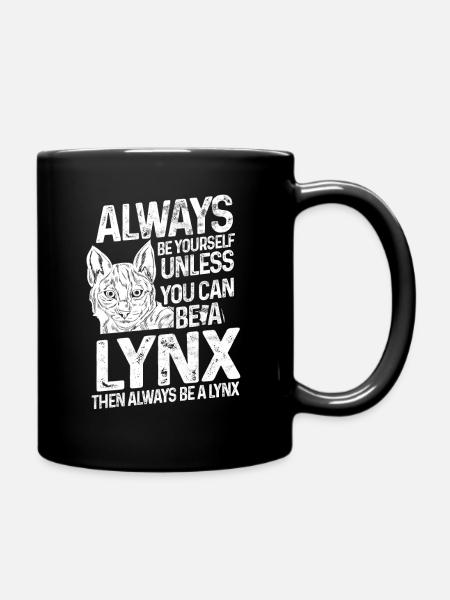 Lynx animal - Full Colour Mug - black