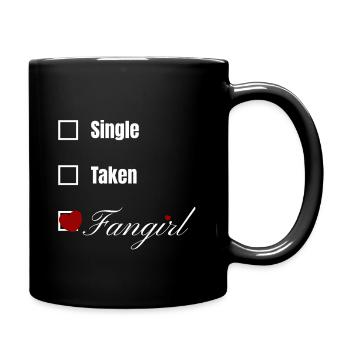 Fangirl Crush Herz Liebe Mädchen witzig Geschenk - Tasse einfarbig - Schwarz - Rechts