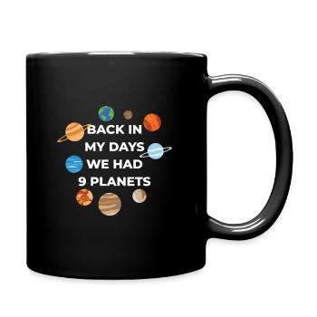 Planets - Tasse einfarbig - Schwarz - Rechts