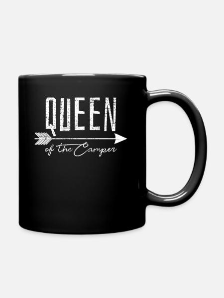 Campen Camper - Tasse einfarbig - Schwarz