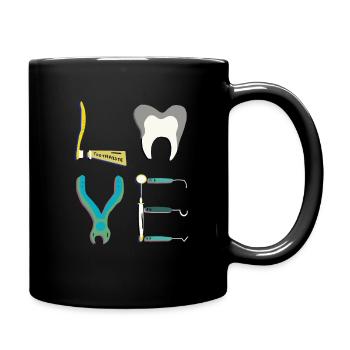 Funny Dentist Tools Dental Hygienist T-shirt - Full Colour Mug - black - Right