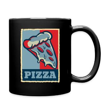 Pizza Salami Margherita Retro Vintage Gift - Full Colour Mug - black - Right