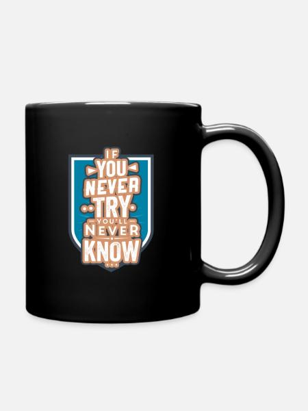 la motivation ne cherche jamais ne sait jamais - Mug uni - noir